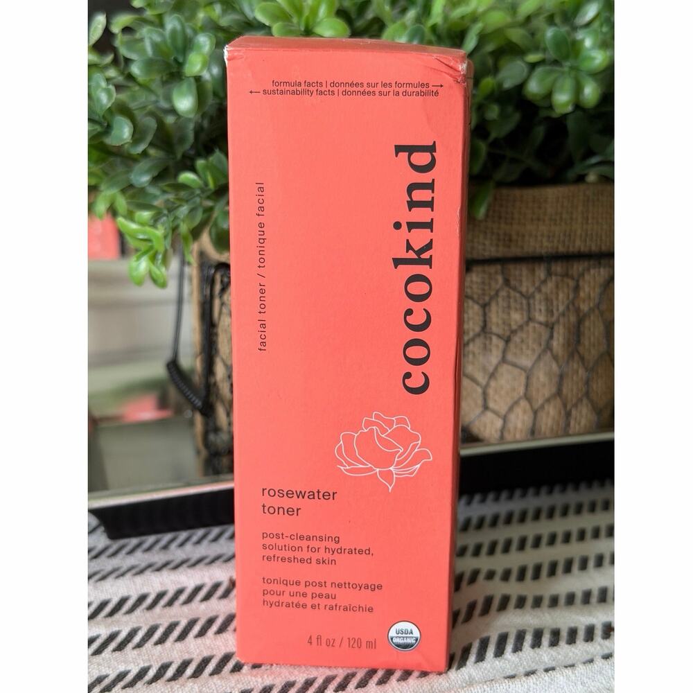Cocokind Organic Rosewater Facial Toner 4oz Rose Hydrosol Mist NIB